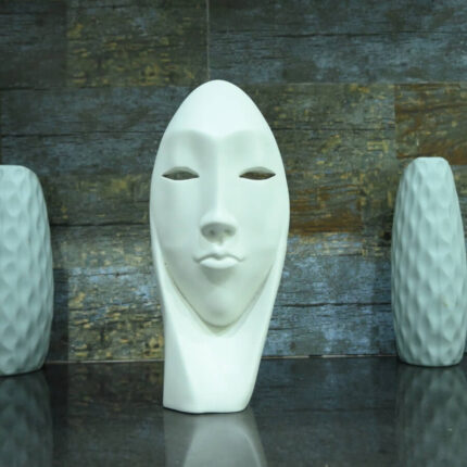 Asian Inspired Face | Abstract Cultural Statue | Decoro.pk