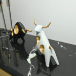 Buy Golden Horns Bulls | Luxury Bull Sculpture | Decoro.pk