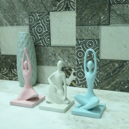 Harmony Yoga Pose Trio | Mindful Home Decor | Decoro.pk