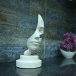 Note Of Emotion Curly Face Statue | Modern Art Statue | Decoro.pk